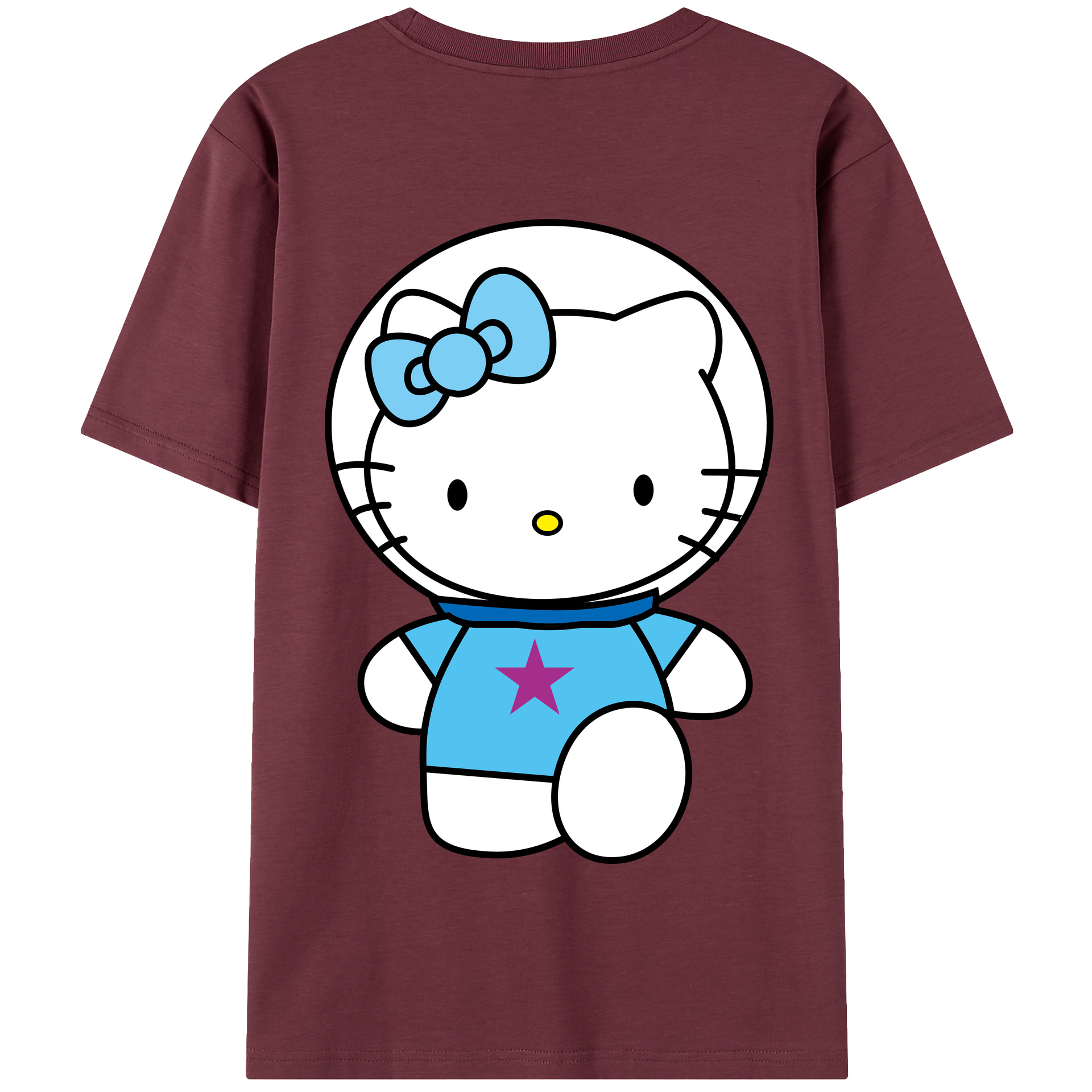 （画像用） Hello Kitty ハローキティ 綿100％半袖Tシャツ（背面プリント）